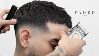 💈 HOW TO DO A PERFECT FADE WITH TEXTURE FADED CULTURE BARBER TUTORIAL 🏴 [upl. by Karoline]