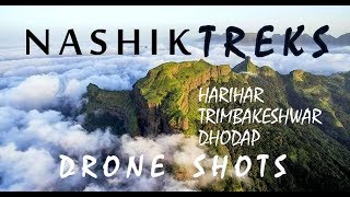 BEST TREKS OF NASHIK DRONE SHOTS  Harihar FortTrimbakeshwar Dhodap Fort  Maharashtra Drone Shots [upl. by Enyallij]