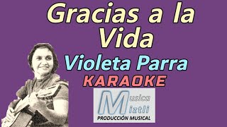 Gracias a la Vida  Karaoke  Violeta Parra [upl. by Suivart]