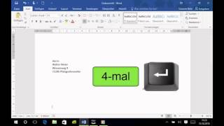Word 2016 Einsteiger  Umsteiger Tipps  12 Einfachen Geschäftsbrief erstellen [upl. by Isaacson]