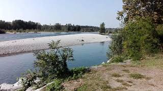 Fiume Ticino nei pressi di Cuggiono milano lombardia river nature water travel italy sand [upl. by Geer851]