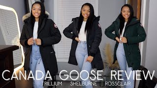 IS CANADA GOOSE WORTH IT  CANADA GOOSE PARKA REVIEW  TRILLIUM SHELBURNE ROSCLAIR [upl. by Teak]