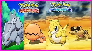 Pokemon OmegaRuby amp AlphaSapphire  RhyhornTrapinchSandshrew amp Sandile Locations [upl. by Gracye]