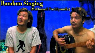 Random Singing Makhamali Pachhyaurile Sanu  Cover By Mahendra Bikram Shahi [upl. by Danas]