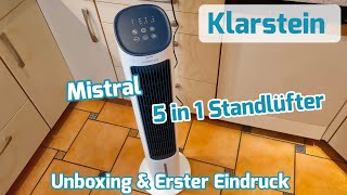 Klarstein Mistral 5in1 Luftkühler Unboxing amp Erster Eindruck [upl. by Ajtak322]