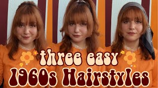 3 easy 1960s Hairstyles I 60s Hair [upl. by Pitzer]