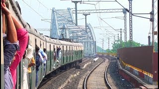 Crossing the Giant  Sampreeti Bridge  On board BandelNaihati EMU from Hooghly Ghat to Garifa [upl. by Rubin443]