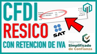 RESICO CFDI con Retención de IVA e ISR  Factura Actividad Profesional o Arrendamiento [upl. by Tteragram693]