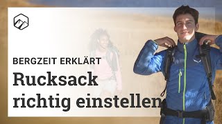 Trekkingrucksack amp Rucksack richtig einstellen  Bergzeit [upl. by Brink]