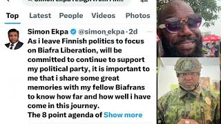 BREAKING SIMON EKPA QUITS FINNISH POLITICS TO FOCUS ON BIAFRA LIBERATION [upl. by Ativel]