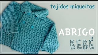 Tutorial para tejer abrigo para niño o niña en dos agujas subtitles available [upl. by Cung]