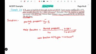 If N2 gas is bubbled through water at 293K  how many millimoles of N2 gas would dissolve in 1 litre [upl. by Lledrac]