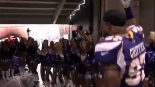 Everson Griffen Vikings Cheerleaders Pump It Up 1 [upl. by Enalda]