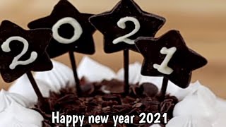 Happy new year cake Recipe  2021 cake Recipe  vanilla cake recipe Happynewyear  Happy new year [upl. by Hailat]