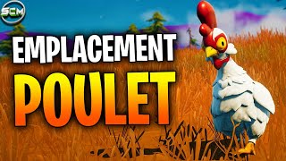 CHASSER DES POULETS FORTNITE EMPLACEMENT POULETS FORTNITE ASTUCE GUIDE DÉFI SEMAINE 3 FORTNITE [upl. by Mharba535]