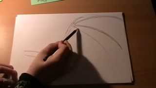 Tutorial Drachenflügel zeichnen  Drawing a dragonwing [upl. by Arella616]