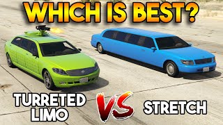 GTA 5 ONLINE  TURRETED LIMO VS STRETCH WHICH IS BEST [upl. by Aneehsirk348]