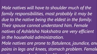 Ashlesha Nakshatra Characteristics [upl. by Bobinette]