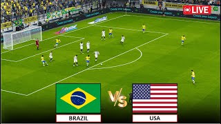 🔴AO VIVO BRASIL x ESTADOS UNIDOS I I Efootball Pes 2021 GAMEPLAY [upl. by Batty]