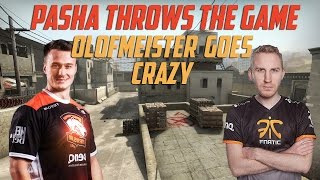 CSGO Pasha throws the game olofmeister goes crazy [upl. by Ytineres]