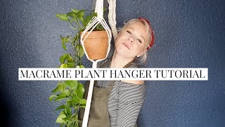 Macrame Plant Hanger Tutorial  Basket Style [upl. by Roosnam]