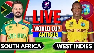 West Indies vs South Africa Match Live  Live Score amp Commentary  WI vs SA T20 World Cup Match Live [upl. by Filmore]