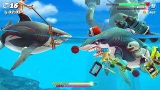 Most Sharks Eaten in Bay Special Map  Hungry Shark World [upl. by Darlene]