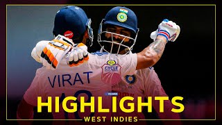 Highlights  West Indies v India  Kohli Hits Hundred  2nd Cycle Pure Agarbathi Test Day 2 [upl. by Akayas]