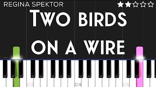 Regina Spektor  Two Birds On a Wire  EASY Piano Tutorial [upl. by Eixam]