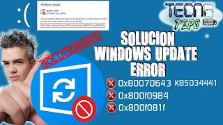 ERROR 0x80070643 KB5034441 KB5034122  0x800f081f  SOLUCION ERROR ACTUALIZACION DE WINDOWS✅ [upl. by Rimidalg]