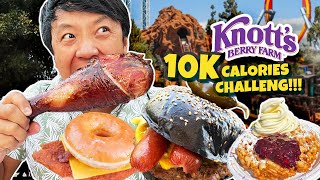 10000 CALORIES CHALLENGE at Knott’s Berry Farm Is The MEAL PASS Worth it [upl. by Anaira221]