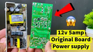 12v 5Amp Original Board Power supply  New board 🔥 Electronicsproject99 [upl. by Ailema617]