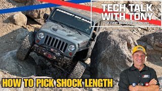 How To Pick Out The CORRECT Shock Length For Your Jeep WRANGLER [upl. by Nnylrebma]