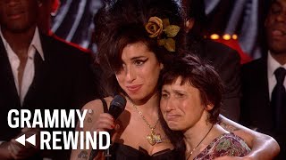 Watch Amy Winehouse Win Record Of The Year For quotRehabquot In 2008  GRAMMY Rewind [upl. by Mildred489]