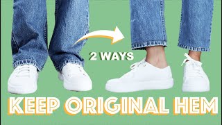 How to Hem Jeans with the Original Hem  Euro Hem Tutorial  LYDIA NAOMI [upl. by Selda2]