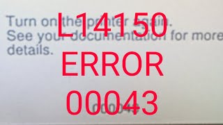 EPSON L14150 HOW TO FIX ERROR 00043 [upl. by Jeavons]