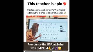 PRONOUNCE THE ALPHABET🔤 with EMINEM Which letter isnt British ❌️🇬🇧learnenglish englishaccent [upl. by Goodman900]