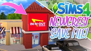 A Cozy Newcrest Save File in The Sims 4 MAINLY Basegame [upl. by Eimarrej237]