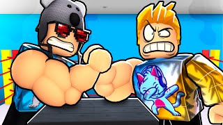 CAT VS KOALA in Roblox Arm Wrestle Simulator [upl. by Anaugal]