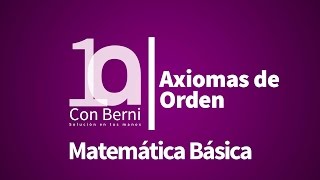 Sistemas Numéricos I Axiomas de orden [upl. by Nylednarb]