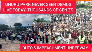 UHURU PARK LIVE MAANDAMANO TODAY  THOUSANDS OF GEN ZS AT UHURU PARK FOR RUTOS DOWNFALL [upl. by Adnoluy]