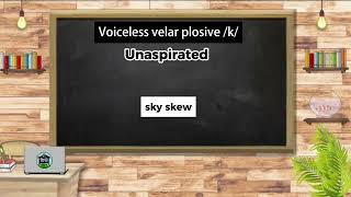 The example of voiceless velar plosive k  American English pronunciations english learnenglish [upl. by Taddeusz]