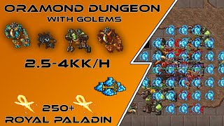 Tibia Hunting Guide 250 RP  Oramond Dungeon with Golems [upl. by Saxon848]