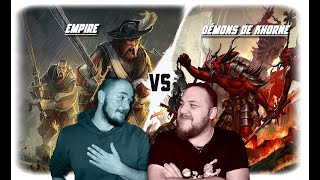 Rapport de Bataille Warhammer Battle Ep187 Démons de Khorne Vs Empire [upl. by Atirb]