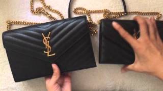 Comparison Large vs Small YSL Saint Laurent Monogram WOC [upl. by Howlend]