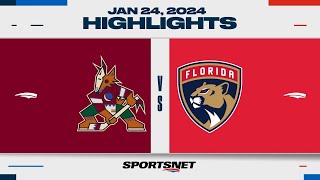 NHL Highlights  Coyotes vs Panthers  January 24 2024 [upl. by Jermayne]