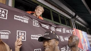 Logan Paul Interrupts KSI Interview To Trash Talk Him [upl. by Semaj]