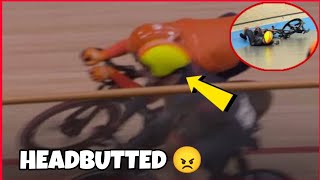 😱 BRUTAL HEADBUTT Ollie Woods Crash Destroys Team GBs Medal Hopes 🚴💔 [upl. by Sherris]