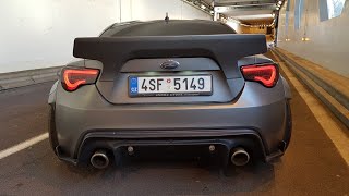 580HP Subaru BRZ 62l V8 LS3 Rocket Bunny  Start Revs POP amp BANGS [upl. by Hinze]