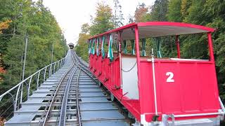 Standseilbahn 385501 Grandhotel Giessbach Bergfahrt 2019  funicular [upl. by Ialda]